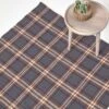 Hamilton Handwoven Grey And Brown Tartan 100% Cotton Rug -Best Homeware Store ru1275 01