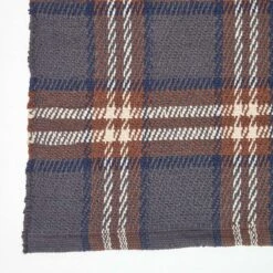 Hamilton Handwoven Grey And Brown Tartan 100% Cotton Rug -Best Homeware Store ru1275 03