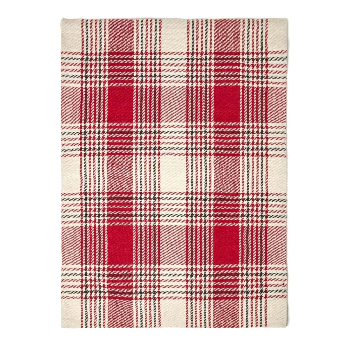 Walker Red Tartan Check Non-Slip 100% Wool Rug 4 Walker Red Tartan Check Non-Slip 100% Wool Rug - Image 2