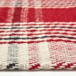 Walker Red Tartan Check Non-Slip 100% Wool Rug 10 Walker Red Tartan Check Non-Slip 100% Wool Rug -Best Homeware Store ru1300 04
