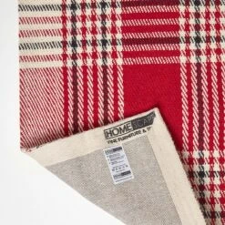 Walker Red Tartan Check Non-Slip 100% Wool Rug 11 Walker Red Tartan Check Non-Slip 100% Wool Rug -Best Homeware Store ru1300 05