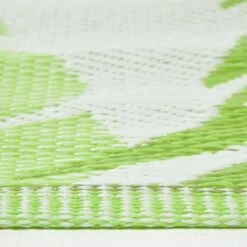 Green Tropical Leaf Pattern Reversible Outdoor Rug 12 Green Tropical Leaf Pattern Reversible Outdoor Rug -Best Homeware Store ru1329 c 1