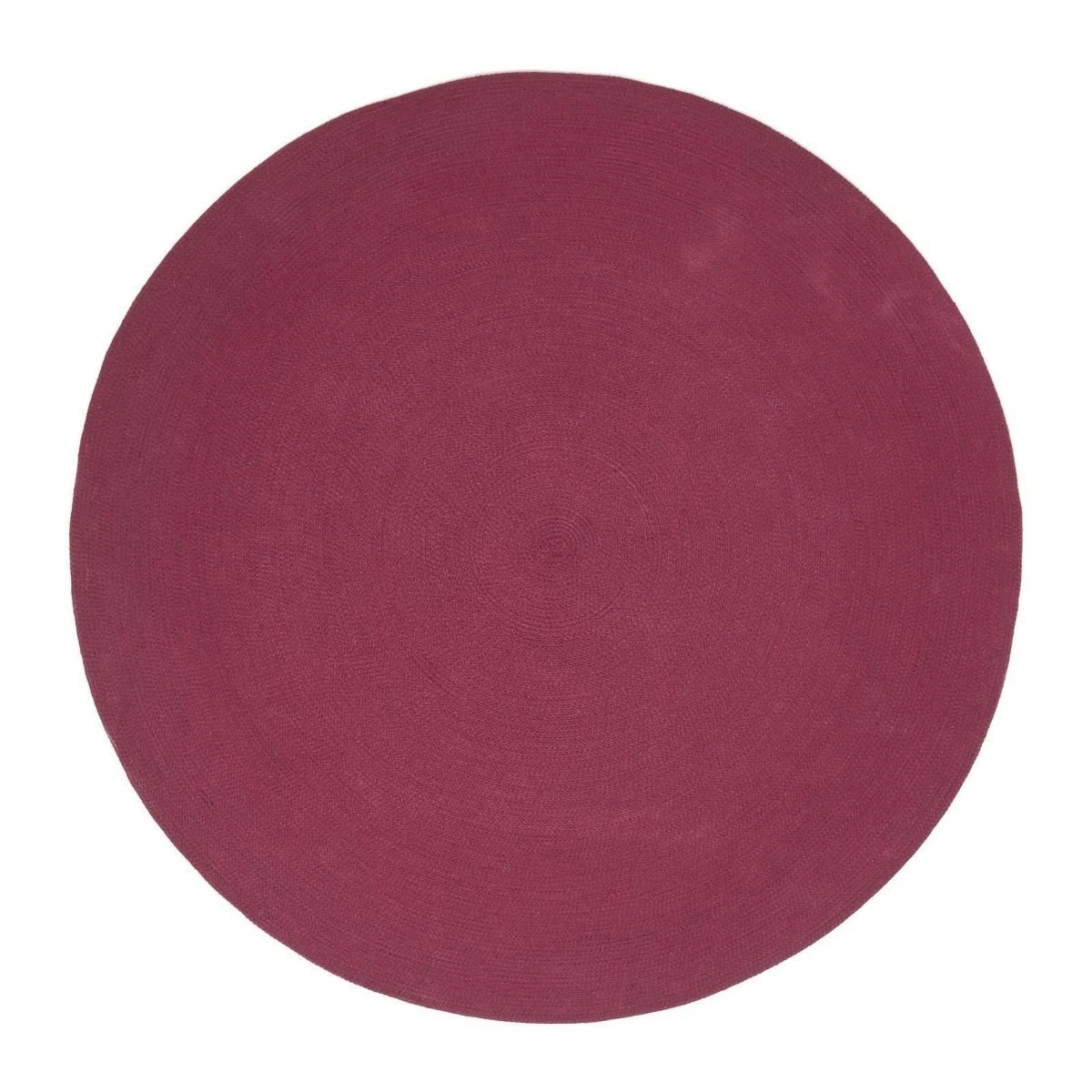 Plum Handmade Woven Braided Round Rug, 120 Cm 4 Plum Handmade Woven Braided Round Rug, 120 Cm - Image 2