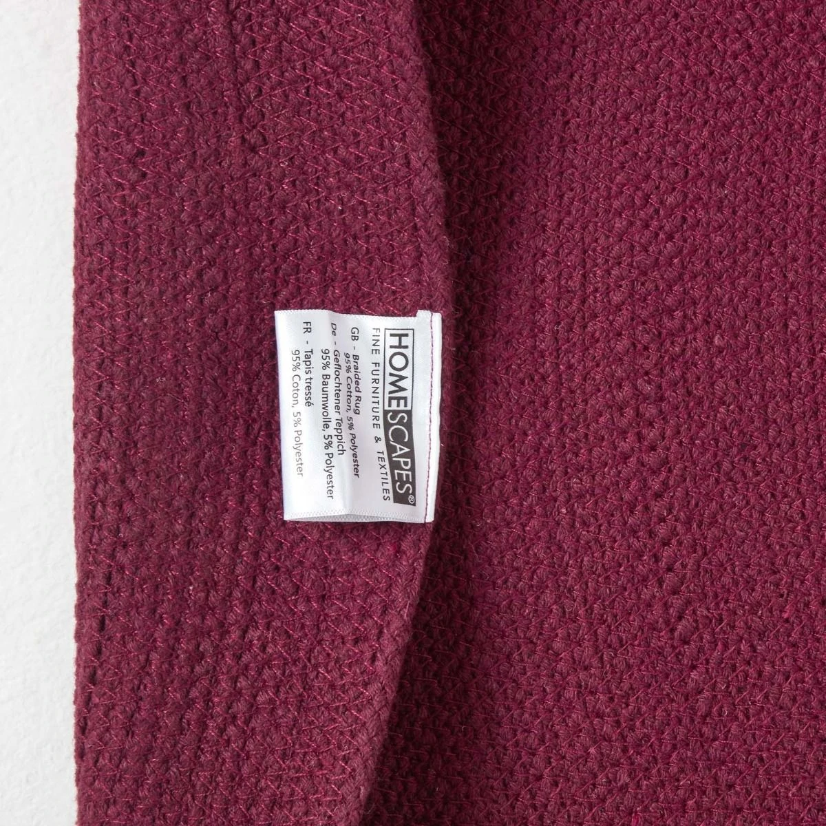 Plum Handmade Woven Braided Round Rug, 120 Cm 7 Plum Handmade Woven Braided Round Rug, 120 Cm - Image 5