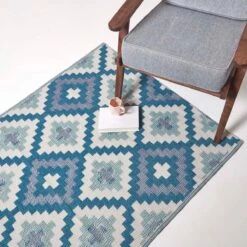 Mia Aztec Blue Outdoor Rug 15 Mia Aztec Blue Outdoor Rug -Best Homeware Store ru1346 7 2