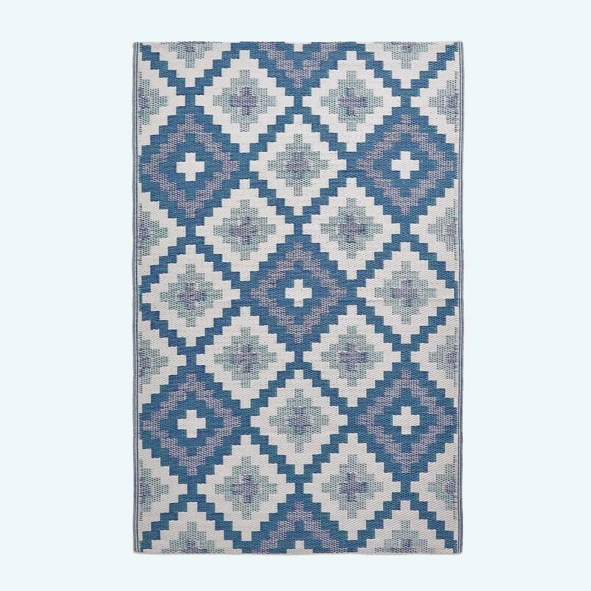 Mia Aztec Blue Outdoor Rug 3 Mia Aztec Blue Outdoor Rug