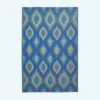 Amber Ikat Green & Blue Outdoor Rug