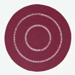 Plum Crochet Braided Rug