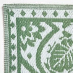 Green Outdoor Rug With Floral Leaf Pattern, 122 X 182 Cm 13 Green Outdoor Rug With Floral Leaf Pattern, 122 X 182 Cm -Best Homeware Store ru1392 6