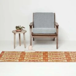 Anya Aztec Orange Outdoor Rug Runner, 75 X 200 Cm -Best Homeware Store ru1397d 5