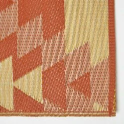 Anya Aztec Orange Outdoor Rug Runner, 75 X 200 Cm -Best Homeware Store ru1397d 6