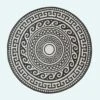 Enid Aztec Black & White Round Outdoor Rug, 180 Cm