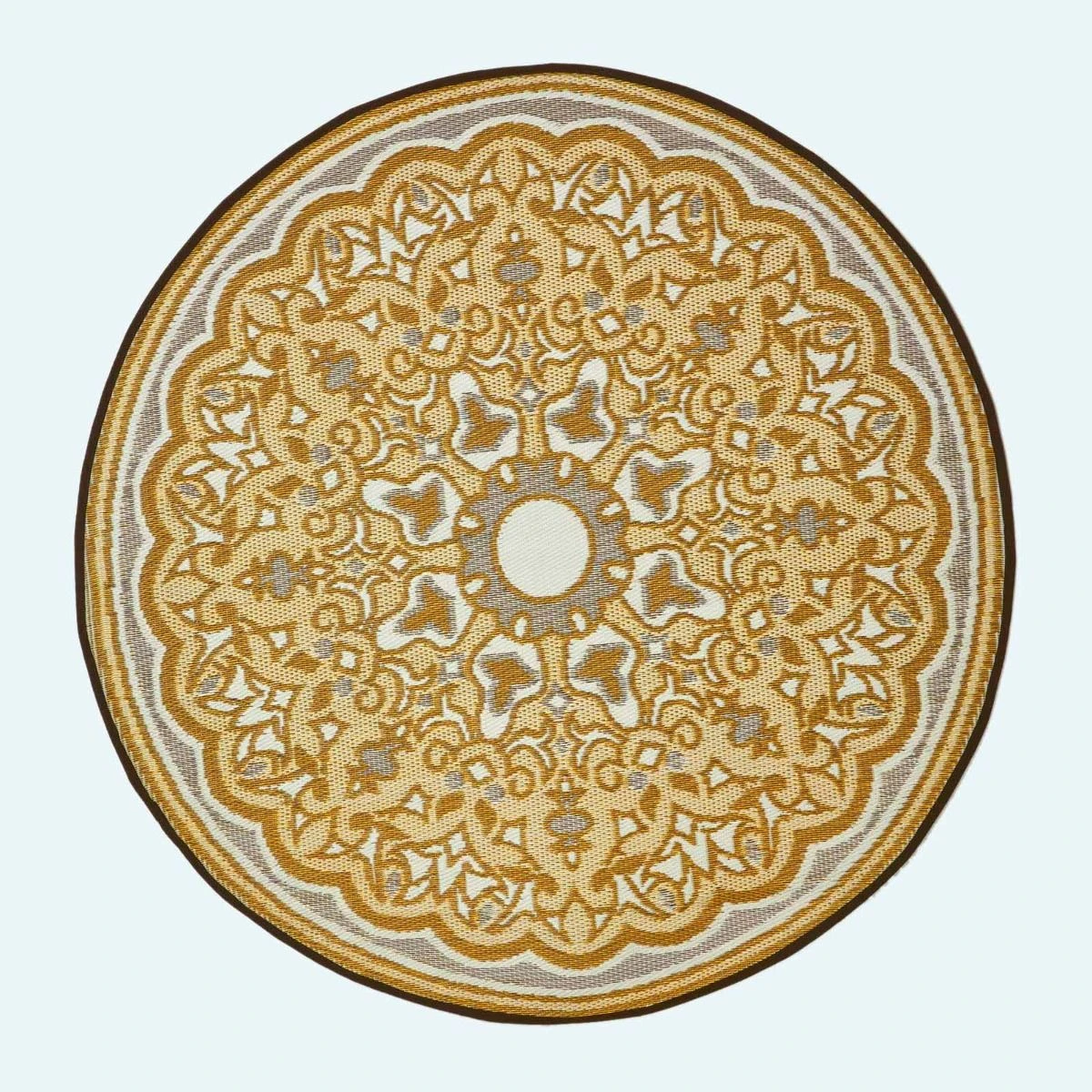 Rae Yellow Round Outdoor Rug, 180 Cm 3 Rae Yellow Round Outdoor Rug, 180 Cm