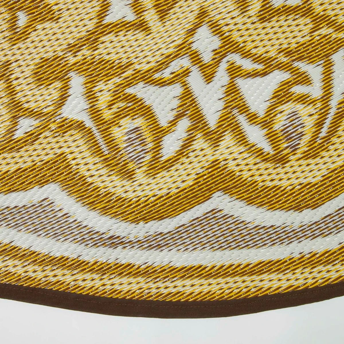 Rae Yellow Round Outdoor Rug, 180 Cm 5 Rae Yellow Round Outdoor Rug, 180 Cm - Image 3