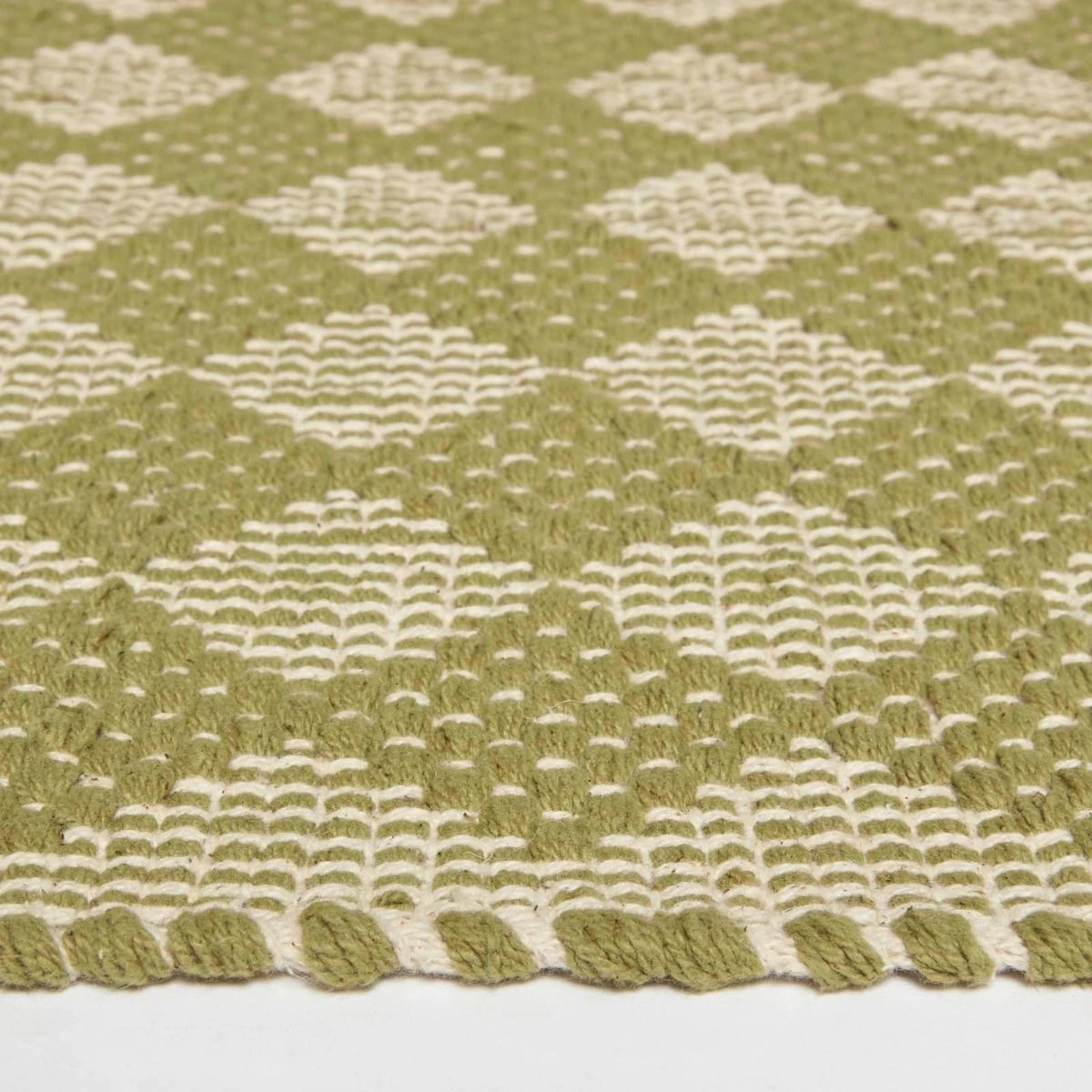Lima Handwoven Green Cotton Textured Rug 6 Lima Handwoven Green Cotton Textured Rug - Image 4