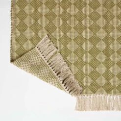 Lima Handwoven Green Cotton Textured Rug 11 Lima Handwoven Green Cotton Textured Rug -Best Homeware Store ru1437a 5 2