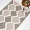 Malmo Handwoven Grey & Black Cotton Textured Rug 1 Malmo Handwoven Grey & Black Cotton Textured Rug -Best Homeware Store ru1438a 1 2