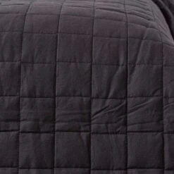 Cotton Quilted Reversible Bedspread Black & Grey 9 Cotton Quilted Reversible Bedspread Black & Grey -Best Homeware Store sf1106 3 3