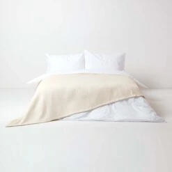 Organic Cotton Waffle Blanket/ Throw Natural 9 Organic Cotton Waffle Blanket/ Throw Natural -Best Homeware Store sf1121e 03 5