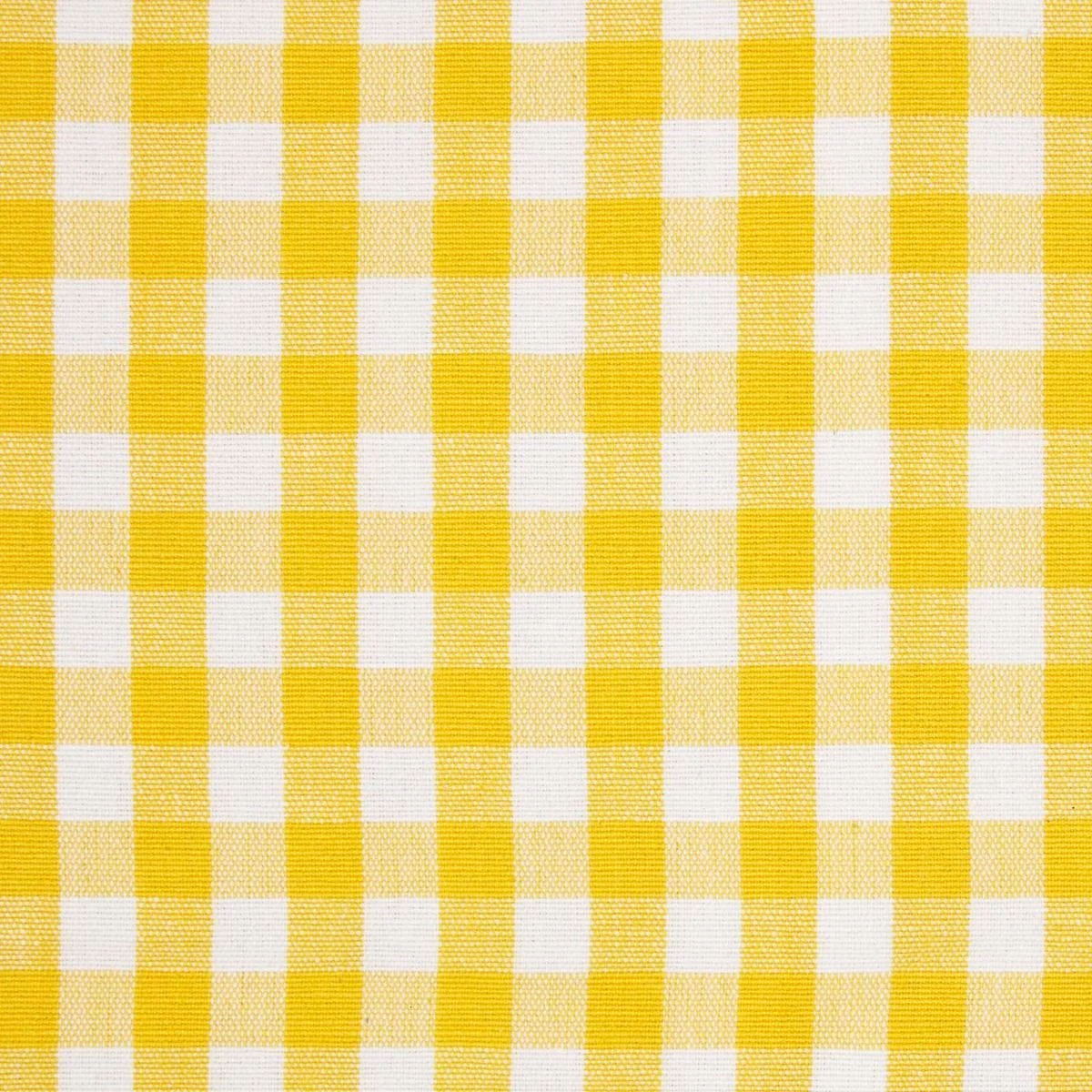 Cotton Gingham Check Yellow Ready Made Eyelet Curtains 6 Cotton Gingham Check Yellow Ready Made Eyelet Curtains - Image 4