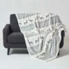 Grey & White Soft Nordic Christmas Throw
