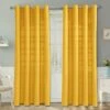 Cotton Rajput Ribbed Yellow Curtain Pair 1 Cotton Rajput Ribbed Yellow Curtain Pair -Best Homeware Store sf1230 1