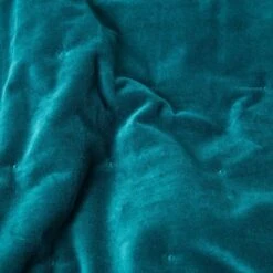 Teal Green Velvet Quilted Throw 11 Teal Green Velvet Quilted Throw -Best Homeware Store sf1250 3 3