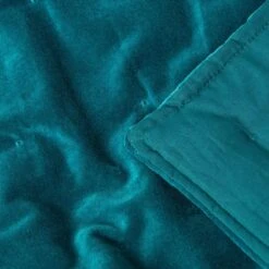 Teal Green Velvet Quilted Throw 12 Teal Green Velvet Quilted Throw -Best Homeware Store sf1250 4 3