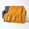 Mustard Velvet Quilted Throw 1 Mustard Velvet Quilted Throw -Best Homeware Store sf1251