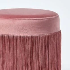 Warwick Velvet Footstool With Legs, Pink 11 Warwick Velvet Footstool With Legs, Pink -Best Homeware Store sf1521 04 1