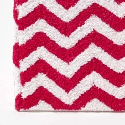 Red And White Chevron Design Cube Pouffe Tufted Cotton 36 X 36 X 38 Cm 9 Red And White Chevron Design Cube Pouffe Tufted Cotton 36 X 36 X 38 Cm -Best Homeware Store sf1539 04