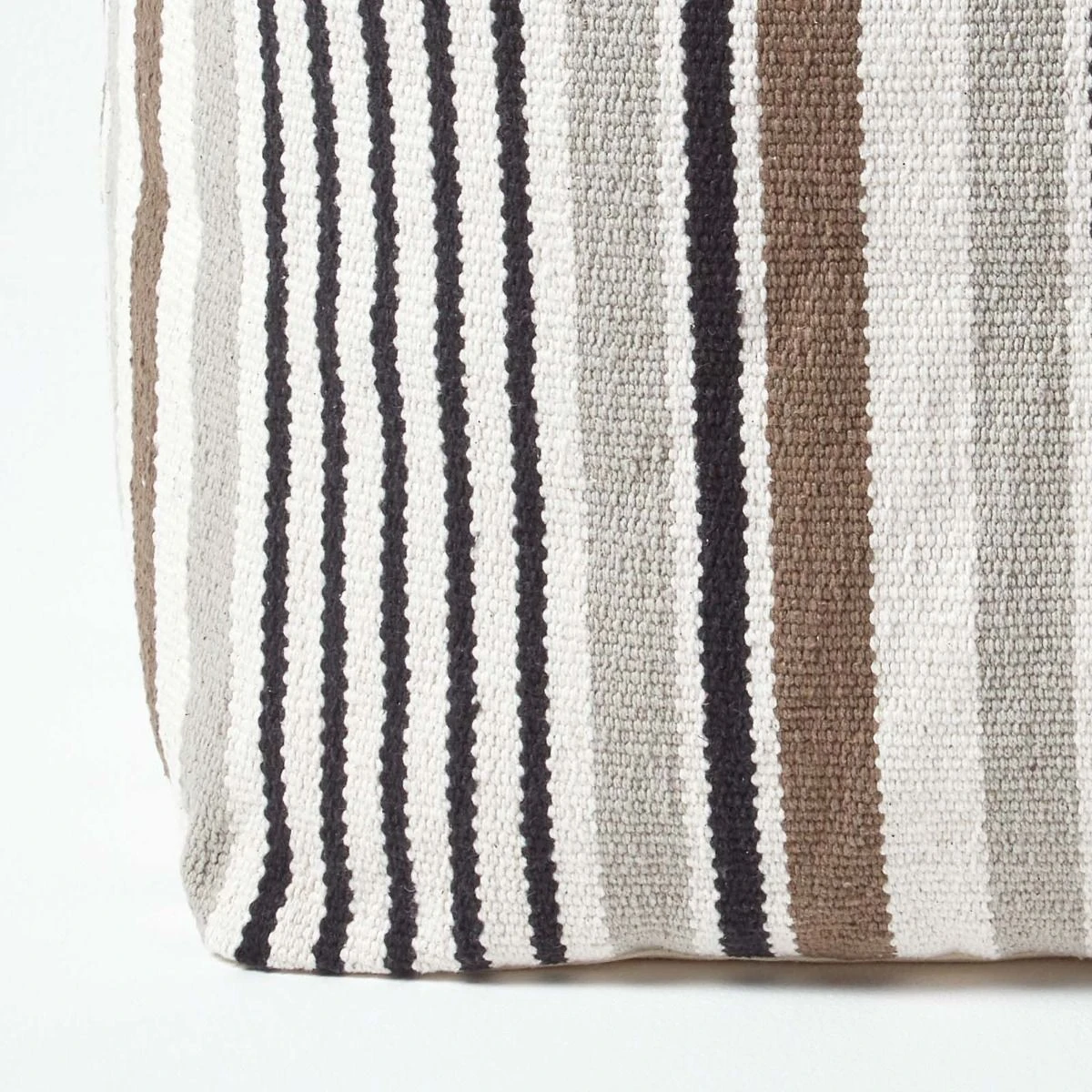 Grey, Black And White Stripe Cube Square Footstool 40 X 40 X 40 Cm 6 Grey, Black And White Stripe Cube Square Footstool 40 X 40 X 40 Cm - Image 4