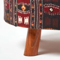 Flat Kilim Footstool With Legs 10 Flat Kilim Footstool With Legs -Best Homeware Store sf1580 04