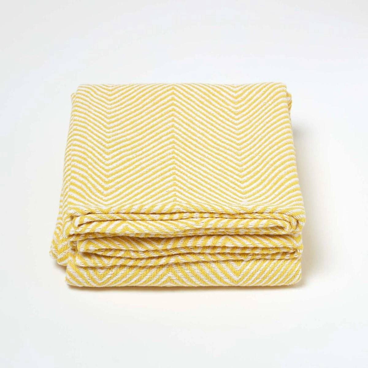 Cotton Halden Chevron Yellow Throw 4 Cotton Halden Chevron Yellow Throw - Image 2