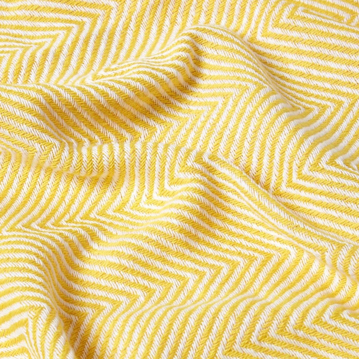 Cotton Halden Chevron Yellow Throw 6 Cotton Halden Chevron Yellow Throw - Image 4