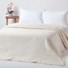 Cream Cotton Rich Metelassé Diamond Pattern Bedspread