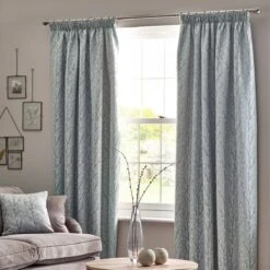 Duck Egg Blue Sienna Pencil Pleat Curtain Pair