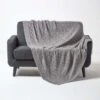 Grey Diamond Cable Knit Cotton Throw 2 Grey Diamond Cable Knit Cotton Throw -Best Homeware Store sf1919 1