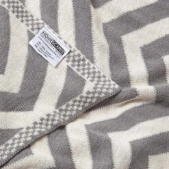Grey Chevron Cotton Knitted Throw 15 Grey Chevron Cotton Knitted Throw -Best Homeware Store sf1950 7