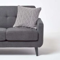 Grey Diamond Cable Knit Cushion Cover, 45 X 45 Cm 9 Grey Diamond Cable Knit Cushion Cover, 45 X 45 Cm -Best Homeware Store sf1954 04