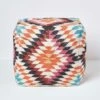 Manila Orange And Pink Kilim Footstool Handwoven Beanbag Pouffe 43 X 43 Cm 2 Manila Orange And Pink Kilim Footstool Handwoven Beanbag Pouffe 43 X 43 Cm -Best Homeware Store sf2070 1