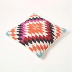 Manila Handwoven Kilim Cushion With Feather Filling, 45 X 45 Cm 11 Manila Handwoven Kilim Cushion With Feather Filling, 45 X 45 Cm -Best Homeware Store sf2071 5