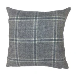 Blue Woven Check Tartan Cushion Cover