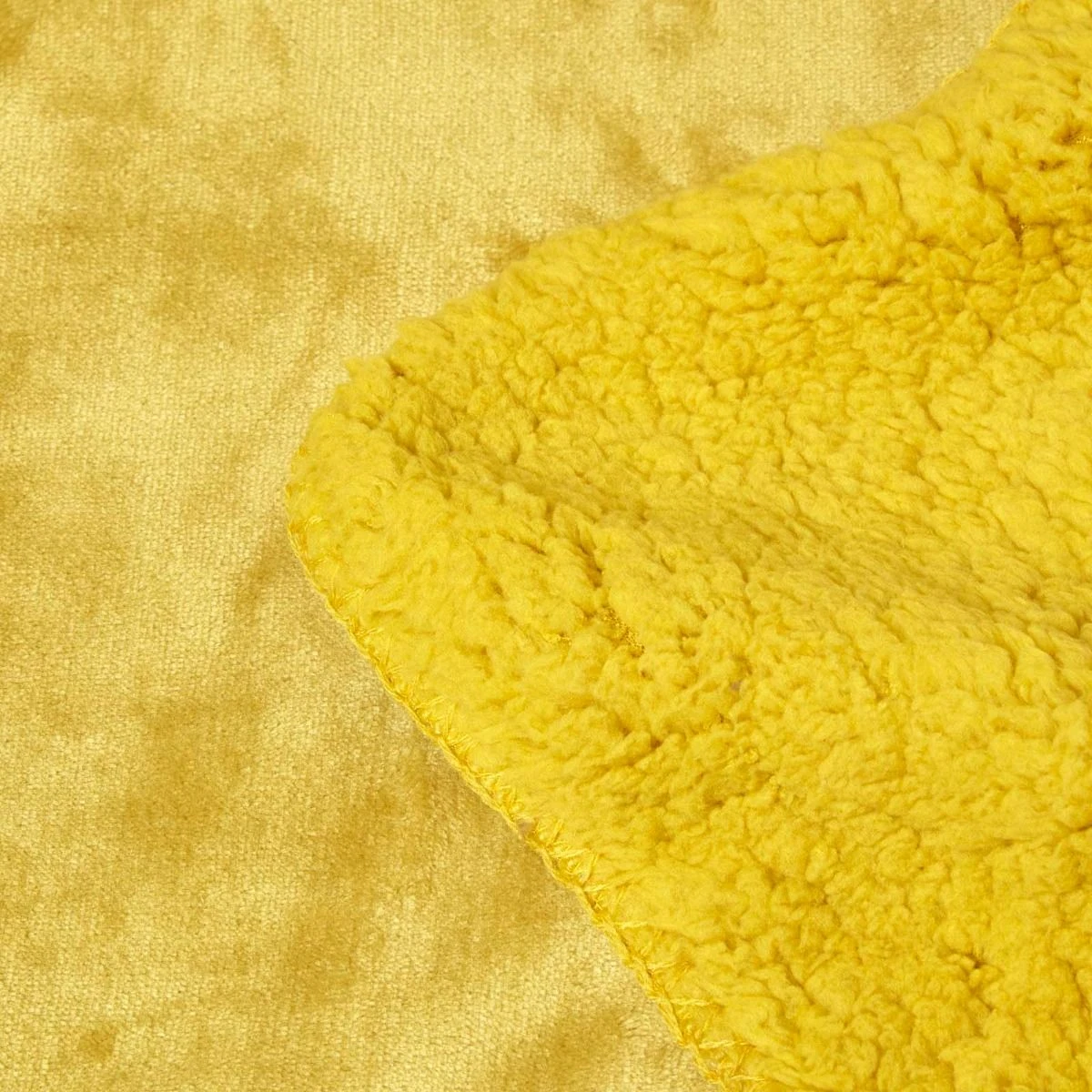 Mustard Soft Velvet Fleece Throw 6 Mustard Soft Velvet Fleece Throw - Image 4