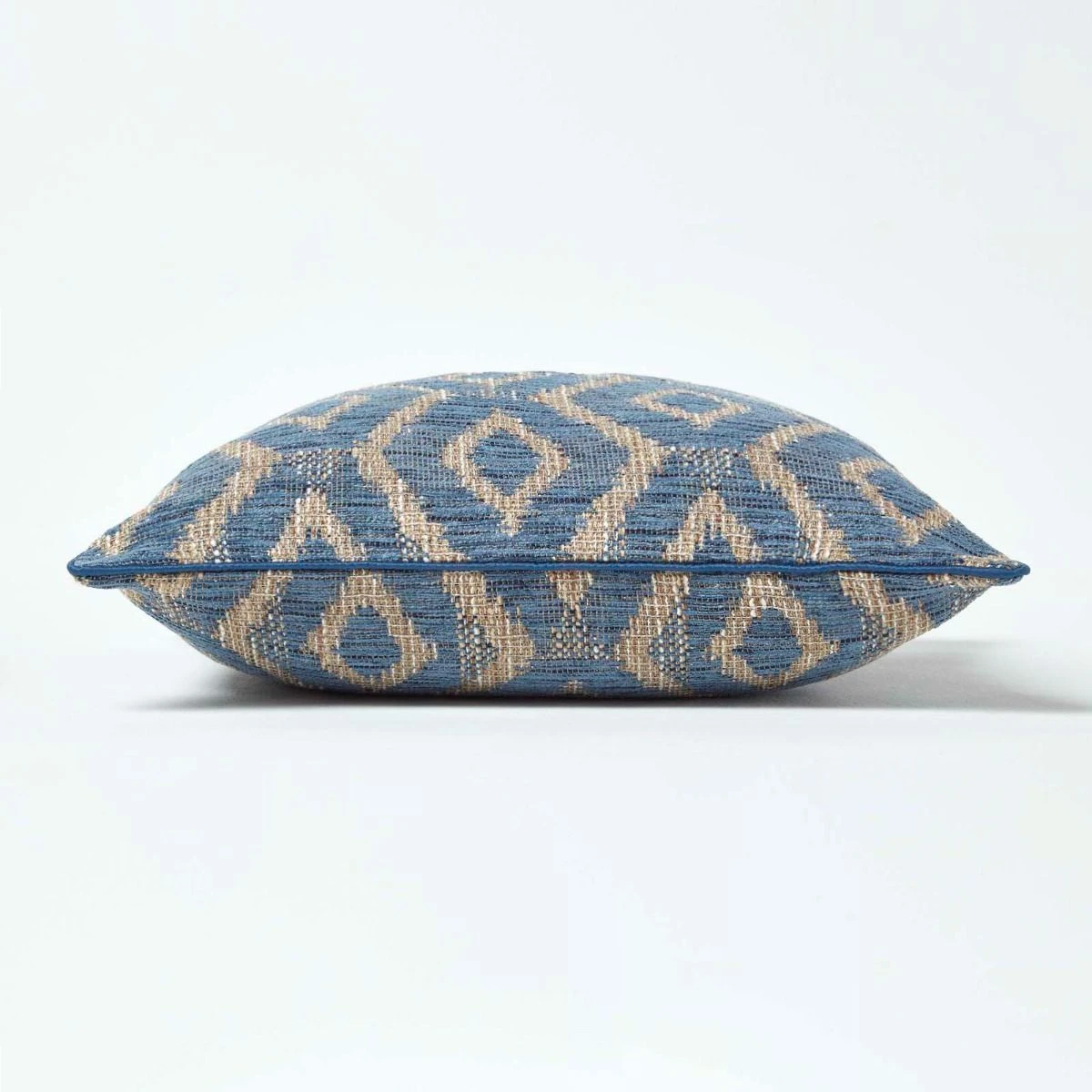 Woven Ikat Blue Filled Cushion, 43 X 43 Cm 6 Woven Ikat Blue Filled Cushion, 43 X 43 Cm - Image 4