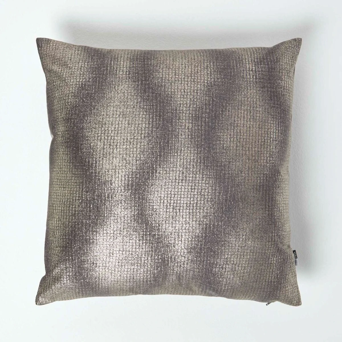 Metallic Silver Grey Filled Cushion, 50 X 50 Cm 3 Metallic Silver Grey Filled Cushion, 50 X 50 Cm