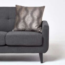 Metallic Silver Grey Filled Cushion, 50 X 50 Cm 9 Metallic Silver Grey Filled Cushion, 50 X 50 Cm -Best Homeware Store sf2149 3