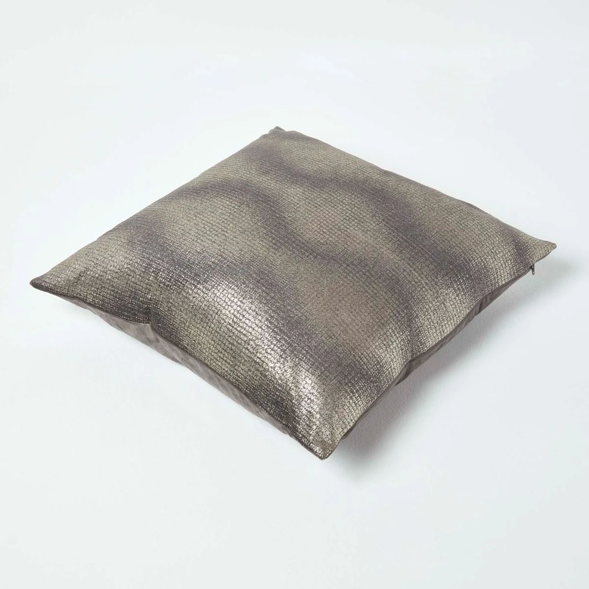 Metallic Silver Grey Filled Cushion, 50 X 50 Cm 7 Metallic Silver Grey Filled Cushion, 50 X 50 Cm - Image 5