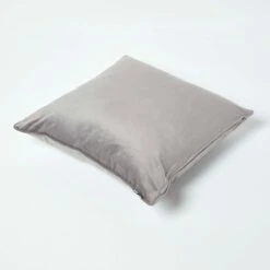 Soft Grey Velvet Filled Cushion, 50 X 50 Cm 11 Soft Grey Velvet Filled Cushion, 50 X 50 Cm -Best Homeware Store sf2152b 5