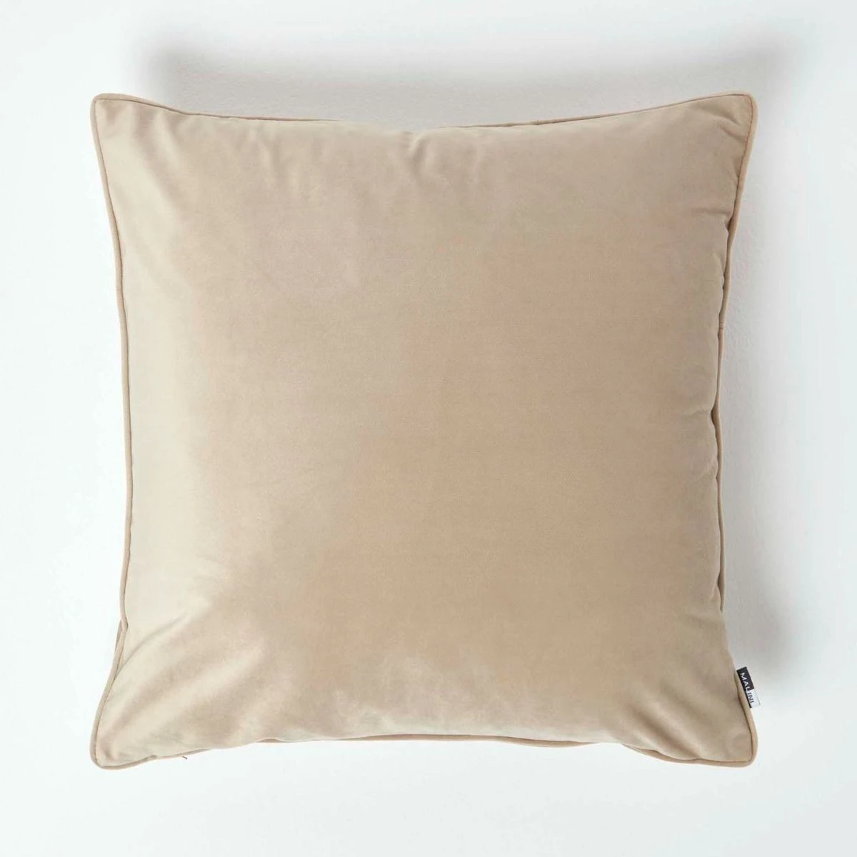 Soft Taupe Velvet Filled Cushion, 50 X 50 Cm 3 Soft Taupe Velvet Filled Cushion, 50 X 50 Cm